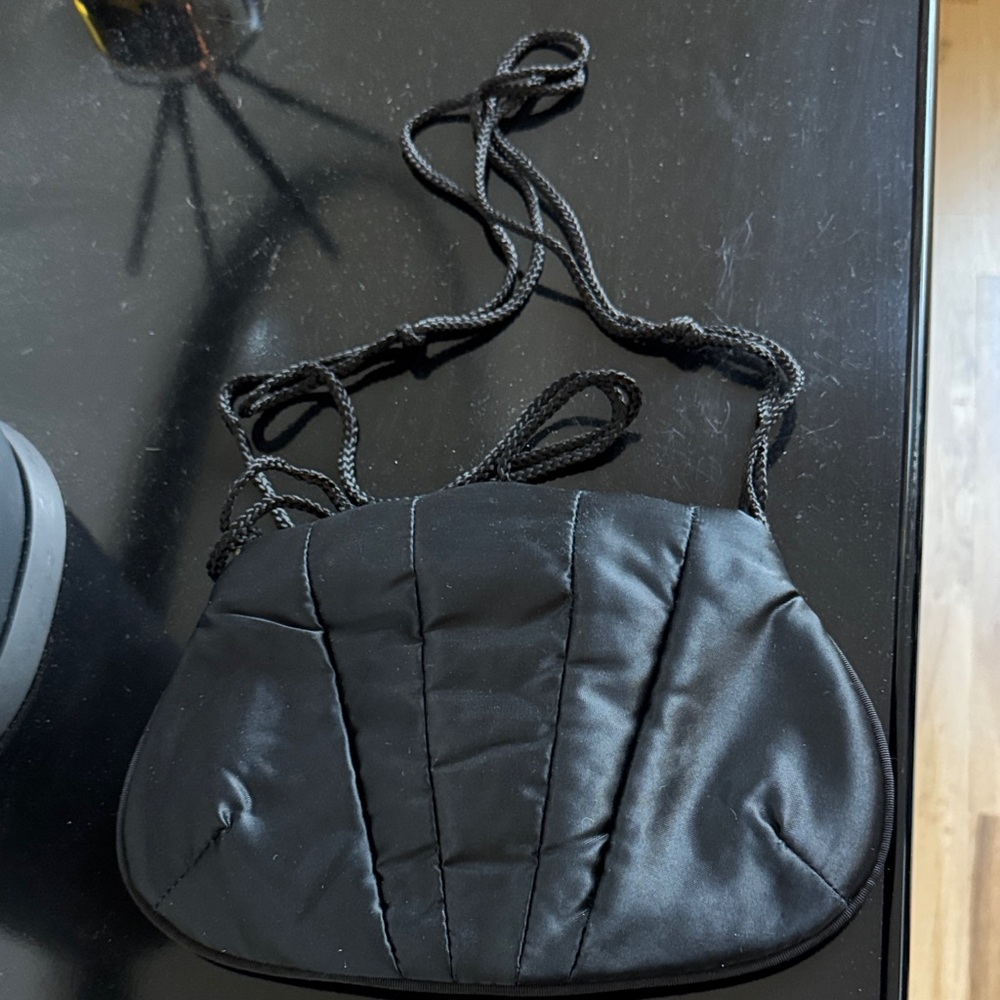 Source Unknown Black Satin Clutch